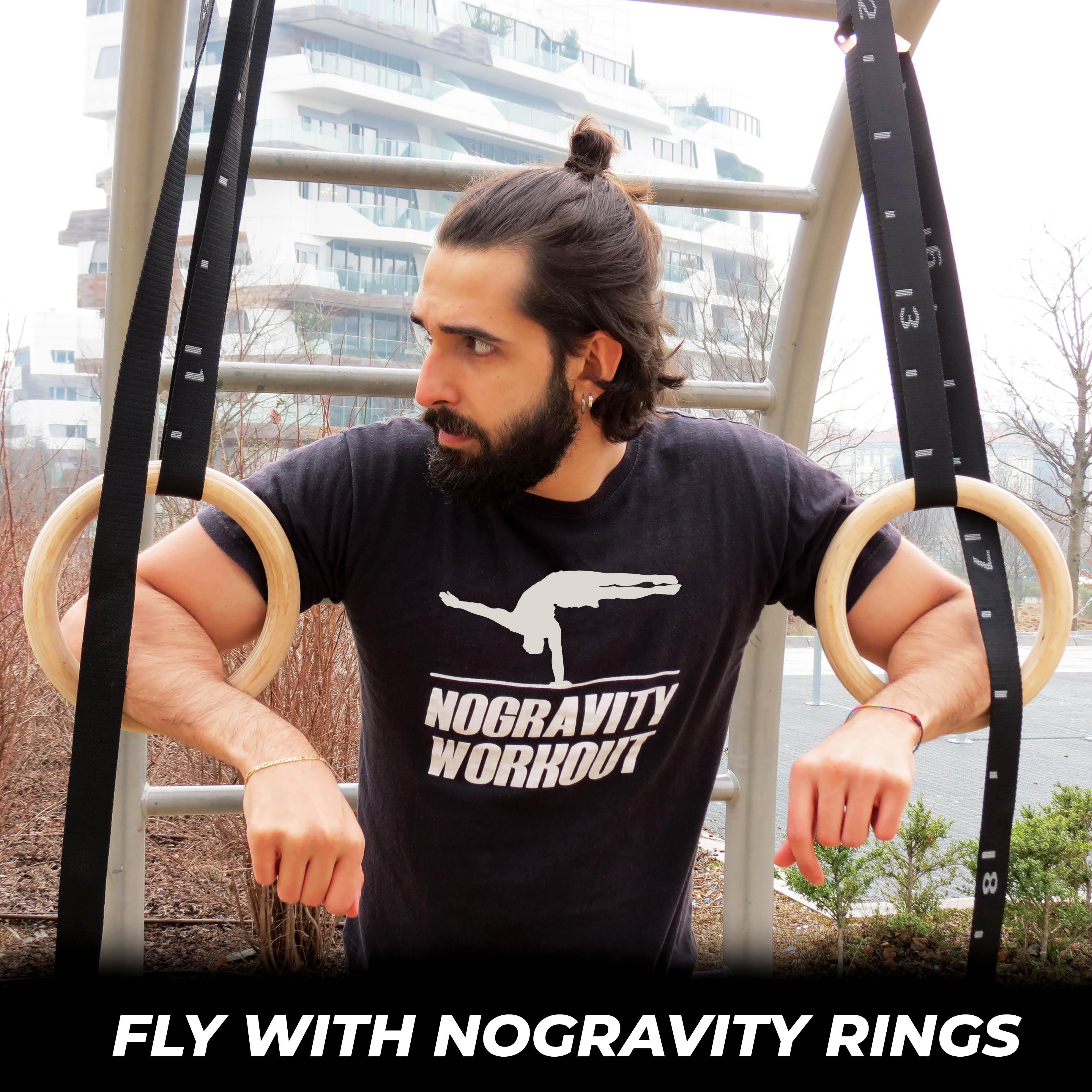 Gymnastic Wood Rings - NoGravityWorkout